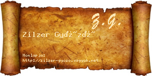 Zilzer Győző névjegykártya